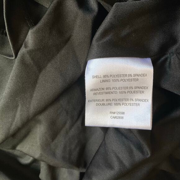 Ellen Tracy Women Dress size L Long sleeve KneeLength Crew Neck Stretchy Black - Picture 9 of 11